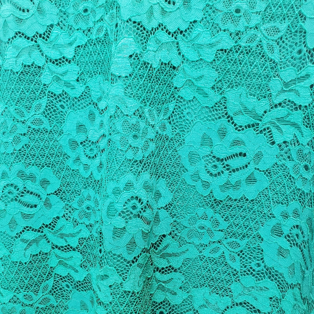 Liberty Love Emerald Green Lace A-Line Sleeveless Dress Size XL NWT - Picture 6 of 10